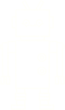 Bir insan tarafından çizilen Çılgın Robot Tebeşiri
