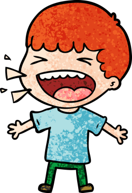 Bir insan tarafından çizilmiş gülen adam.