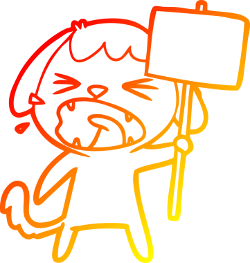 Bir insan tarafından çizilmiş şirin bir köpeğin sıcak çizgi çizimi.