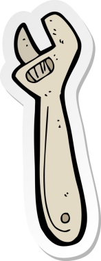 Bir insan tarafından çizilmiş ayarlanabilir çizgi film etiketi.