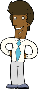 Bir insan tarafından çizilmiş mutlu bir adam.