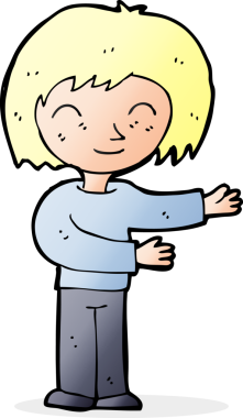 Çizgi filmdeki kadın bir insan tarafından çizilmiş.