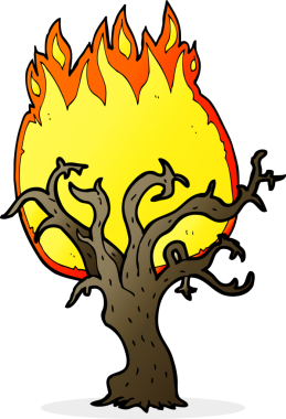 Çizgi film kış ağacı bir insan tarafından çizilmiş.