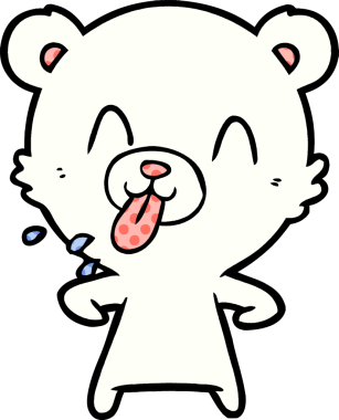 Bir insan tarafından çizilmiş kutup ayısı karikatürü