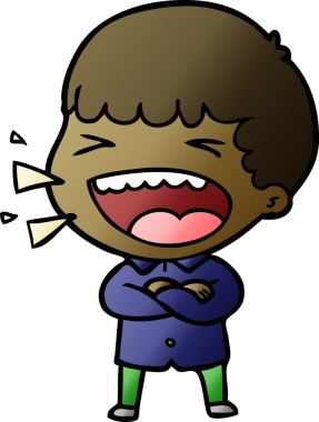 Bir insan tarafından çizilmiş gülen adam.