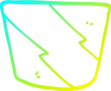 Bir insan tarafından çizilmiş soğuk gradyan çizgisi.