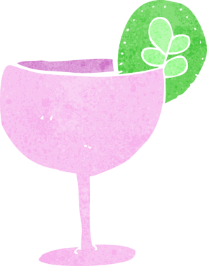 bir insan tarafından çizilmiş karikatür kokteyli