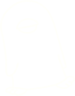 Bir insan tarafından çizilen Penguen Tebeşiri