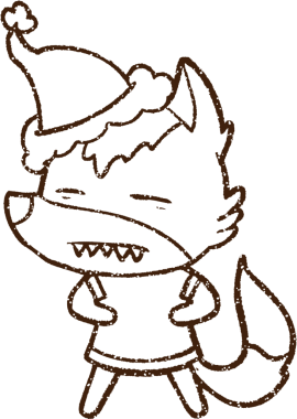 Bir insan tarafından çizilen Noel Kurdu Kömürü