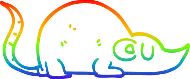 gökkuşağı gradyan çizgi çizimi bir insan tarafından çizilmiş bir fare