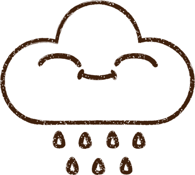 Bir insan tarafından çizilmiş Yağmur Bulutu Kömürü Çizimi