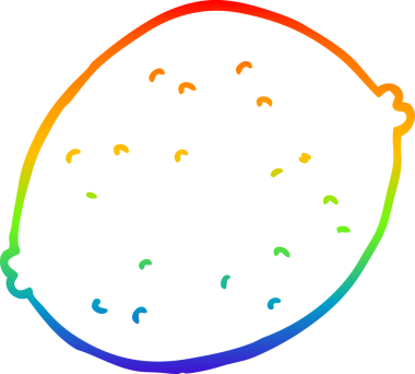 gökkuşağı gradyan çizgi çizimi bir insan tarafından çizilmiş bir karikatür limon
