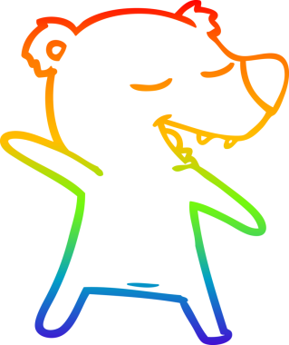 gökkuşağı gradyan çizgi çizimi bir insan tarafından çizilmiş bir çizgi ayı