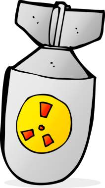 bir insan tarafından çizilmiş atom bombası.