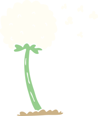 Bir insan tarafından çizilen rüzgarda esen düz renk karikatür karikatürü.