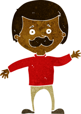 Çizgi filmdeki baba, bir insan tarafından çizilmiş.