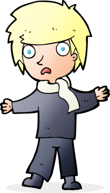 Bir insan tarafından çizilmiş mutsuz çocuk çizgi filmi.