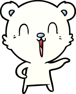 Bir insan tarafından çizilmiş kutup ayısı karikatürü