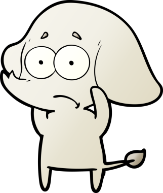 bir insan tarafından çizilmiş belirsiz bir fil.