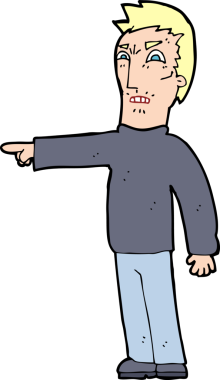 Bir insan tarafından çizilmiş kızgın bir adam.