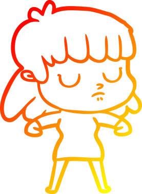 Bir insan tarafından çizilmiş bir çizgi film karakterinin sıcak çizgi çizimi