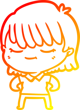 Bir insan tarafından çizilmiş bir karikatür kadın çizimi