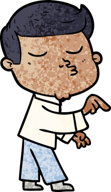 Bir insan tarafından çizilmiş karikatür mankeni adam.