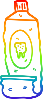 bir insan tarafından çizilmiş bir diş macununun çizimi.