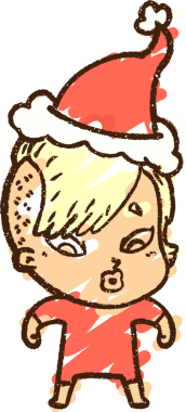 Bir insan tarafından çizilmiş Noel Astronot Tebeşiri