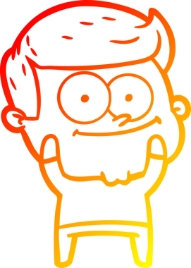 Bir insan tarafından çizilmiş mutlu bir adamın çizgi çizimi.