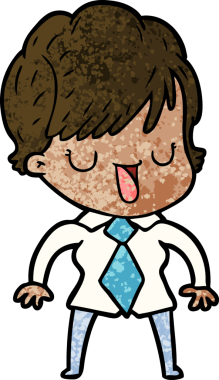 Bir insan tarafından çizilmiş bir karikatür kadın konuşuyor.