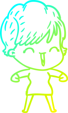 Bir insan tarafından çizilmiş gülen bir karikatür çizimi.