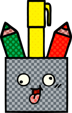 Bir insan tarafından çizilmiş bir kalem kapının çizgi roman stili