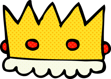 Bir insan tarafından çizilmiş karikatür tacı