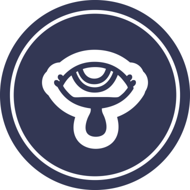 Ağlayan göz yuvarlak simgesi insan tarafından çizilmiş.