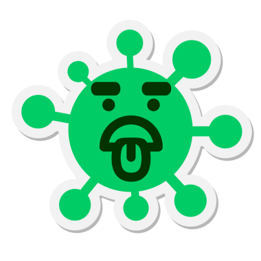 İğrenmiş yüz ve bir insan tarafından çizilmiş büyük kaş ikonu.