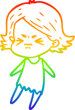 Bir insan tarafından çizilmiş kızgın bir karikatür çizimi.