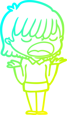 Bir insan tarafından yüksek sesle çizilmiş bir karikatür kadın çizimi.