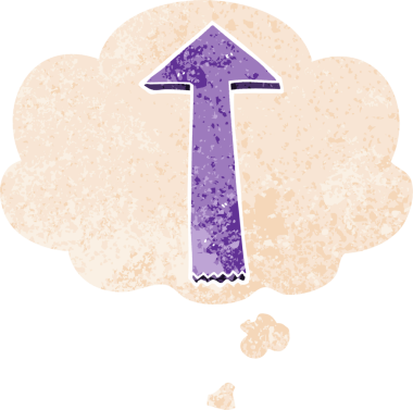 Bir insan tarafından çizilmiş grunge ile düşünce baloncuğu ile çizilmiş çizgi film sıkıntılı retro desen