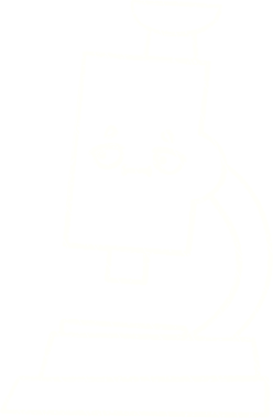 Bir insan tarafından çizilmiş mikroskop Tebeşiri