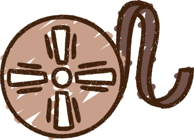 Bir insan tarafından çizilmiş film makarası tebeşiri