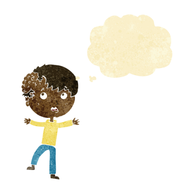 Bir insan tarafından çizilmiş düşünce baloncuklu tıbbi bir acil durum.