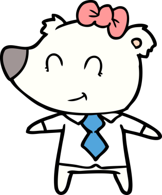 Bir insan tarafından çizilmiş kutup ayısı karikatürü