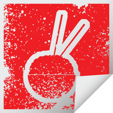 Bir insan tarafından çizilmiş pirinç kasesinin vektör simgesi