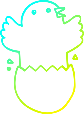 Bir insanın çizdiği karikatür kuşunun soğuk eğimli çizgisi.