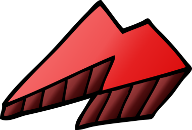 Bir insan tarafından çizilmiş karalama yıldırımı.