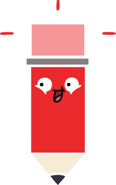 Bir insan tarafından çizilmiş düz renkli bir kalem karikatürü