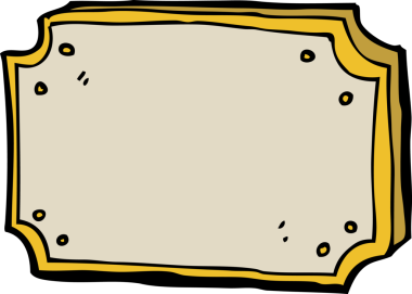 bir insan tarafından çizilmiş eski bir tabela.