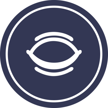 Bir insan tarafından çizilmiş kapalı göz yuvarlak simgesi