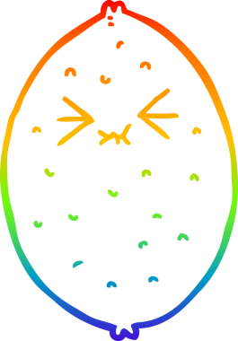 gökkuşağı gradyanı çizimi bir insan tarafından çizilmiş acı limon